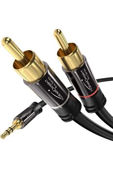 STOREMAX pltenshoppng – Cinch'ten 3,5mm Jack'a Adaptör Kablosu – 1m – Çok yönlü tak ve çalıştır ses