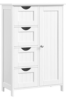 STOREMAX svngsphereshop Banyo Dolabı, Dar Banyo Dolabı, Yan Dolap, Çekmeceli Göğüs, 4 Çekmece, Dolap Kapısı,