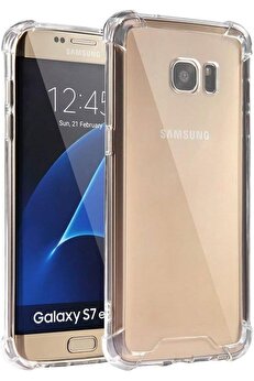 STOREMAX İletişim S7 Edge Şeffaf Airbag Köşe Korumalı Silikon Kılıf 1014773