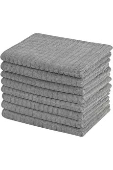 STOREMAX Home 3 Adet Mikrofiber Kareli Mutfak Bezi, 40x40 cm, Leke ve Koku Tutmaz, 1100 GSM, Deterjanla Kulla