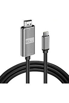 STOREMAX svngsphereshop HC-01 Type-C to 4K Ultra Full HD HDMI USB-C Tak Çalıştır Görüntü Aktarım Kablosu-1.8m