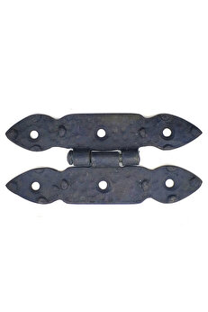 Toptan Bulurum Antika Tarz Dekoratif Pirinç Düğmeli Menteşe 117x57 mm, Oksit