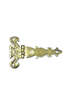 Toptan Bulurum Dekoratif, Sac Tek Kuyruklu Menteşe 40x68 mm, Küçük, Sarı, 1 Adet