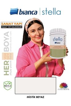 Bianca Stella Su Bazlı Akrilik Boya Mistik Beyaz 1 Lt