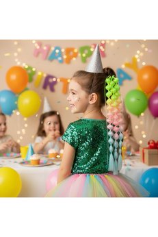 Gizmurstore Balon Örgülü Simli Lastikli At Kuyruğu / Acm27