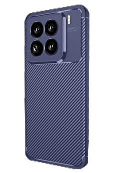 Buti̇k Xi̇aomi̇ Mi̇ 15 Pro Kılıf Auto Focus Karbon Kapak - Laci̇vert-(5796)
