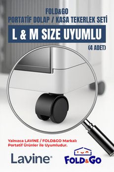 obido Lavine Fold&Go Dolap / Kasa 4'lü Tekerlek Seti M size ve L size Uyumlu