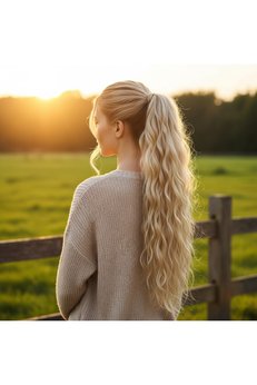 Bucuks Bağlamalı Kabarık Daalı At Kuyruğu / Kumral Beyaz Platin Röfleli
