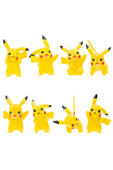 feifei Pokemon Battle 8'li Figür Seti Pikachu