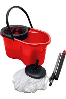 Go İthalat 18Lt---Kutulu---Otomati̇k Dönerli̇ Kova Mop Temi̇zli̇k Seti̇ (4989)