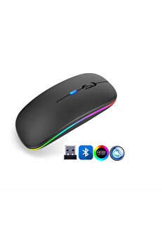 evimdeyokyok ZR215 Cba100 Rgb Siyah Şarjlı Mouse