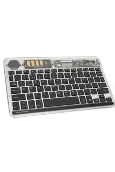 Evimdeyokyok Zr612 Rgb Şeffaf Siyah Bluethooth Klavye