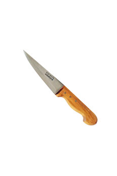 ALFA AKSESUAR 03 Küçükata Bursa Kalın Sivri Kasap Bıçağı No:4, 20 cm - Ahşap Sap
