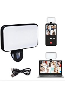STOREMAX polysight 3 Renk Modlu Kısılabilir Selfie Işığı - Kompakt LED Işık, USB-C Şarjlı,,, Laptop ve Tablet