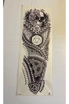 Ai̇rbrush Tattoo Kuru Kafa 1 Hafta Kalıcı Tam Kol Bacak Yapıştırma Geçi̇ci̇ Dövme 46 Cm