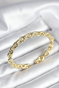 Toptan Bulurum Zincir Model Gold Renk Pirinç Kadın Bileklik