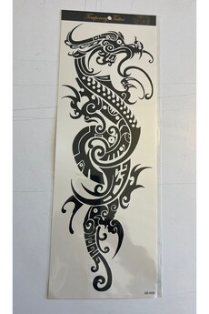 Ai̇rbrush Tattoo Ejderha 1 Hafta Kalıcı Tam Kol Kaplama Bacak Yapıştırma Geçi̇ci̇ Dövme 46 Cm