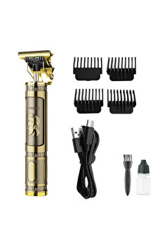 gizmurstore Ps-033 Çelik Kasa Profesyonel T-bıçak Saç Sakal Ense Ve Çizim Tıraş Makinesi