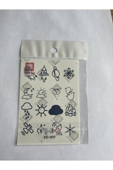 Airbrush Tattoo Parmak Dövmeleri Model12 11X8 Cm Yarı Kalıcı Geçici Dövme Yapıştırma Dövme