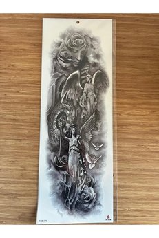 Airbrush Tattoo Melekler 1 Hafta Kalıcı Tam Kol Bacak Yapıştırma Geçici Dövme 46 Cm