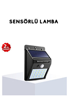 UCUZTEKNO Solar Güneş Enerjili Hareket Sensörlü 4 Taraflı Bahçe Lambası – IP65 Su Geçirmez, 100 LED