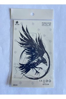 Airbrush Tattoo Karga 18X11 Cm Yarı Kalıcı Geçici Dövme