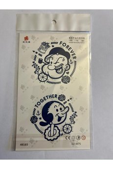 Airbrush Tattoo Çizgi Karakter 18X11 Cm Yarı Kalıcı Hayalet Geçici Dövme Yapıştırma Dövme