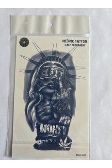 Airbrush Tattoo Özgürlük 18X11 Cm Yarı Kalıcı Hayalet Geçici Dövme Yapıştırma Dövme