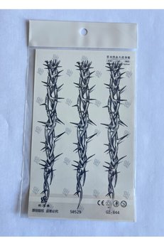 Airbrush Tattoo Dikenli Teller 18X11 Cm Yarı Kalıcı Geçici Dövme