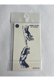 Airbrush Tattoo Ademin Eli 11X8 Cm Yarı Kalıcı Geçici Dövme Yapıştırma Dövme