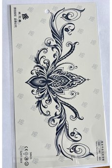 Airbrush Tattoo Büyük Boy Bel Göğüs Sırt İçin 28X15 Cm Gzxt-019 Yarı Kalıcı Geçici Dövme
