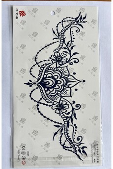 Airbrush Tattoo Büyük Boy Bel Göğüs Sırt İçin 28X15 Cm Gzxt-012 Yarı Kalıcı Geçici Dövme