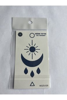 Airbrush Tattoo Ay Damla 11X8 Cm Yarı Kalıcı Geçici Dövme Yapıştırma Dövme