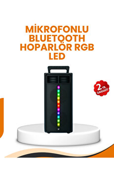 LAMİATAKI Bluetooth Işıklı Hoparlör – 2x5W Güç | USB + TF Kart + FM Radyo | Siyah Renk (Kopya)