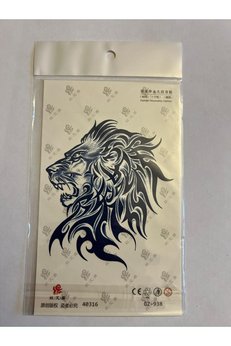 Airbrush Tattoo Kaplan 18X11 Cm Tribal Yarı Kalıcı Hayalet Geçici Dövme Yapıştırma Dövme