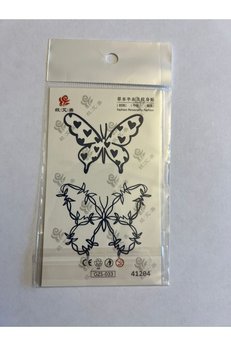 Airbrush Tattoo Kelebek Minimal Yarı Kalıcı Hayalet Geçici Dövme Yapıştırma Dövme