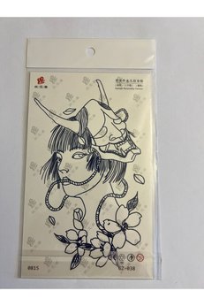 Airbrush Tattoo Şeytan Ve Melek 18X11 Cm 1 Ay Kalıcı Kalıcı Geçici Dövme Yapıştırma Dövme