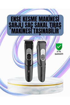 UCUZTEKNO Ergonomik Tasarımlı, 3 Taraklı Profesyonel Şarjlı Saç Sakal Tıraş Makinesi