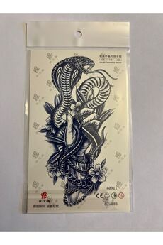 Ai̇rbrush Tattoo Kobra 18X11 Cm 1 Aylık Yarı Kalıcı Yapıştırma Geçi̇ci̇ Dövme