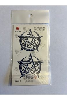 Airbrush Tattoo Yıldız Minimal Yarı Kalıcı Hayalet Geçici Dövme Yapıştırma Dövme
