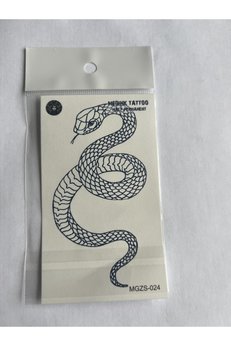 Airbrush Tattoo Yılan 11X8 Cm Yarı Kalıcı Geçici Dövme Yapıştırma Dövme