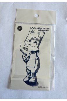 Airbrush Tattoo Çılgın Çocuk 11X8 Cm Yarı Kalıcı Geçici Dövme Yapıştırma Dövme