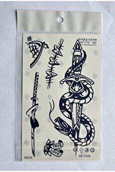 Ai̇rbrush Tattoo Kama 18X11 Cm Yarı Kalıcı Geçi̇ci̇ Dövme