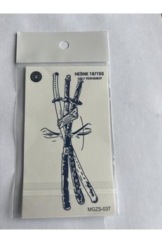 Airbrush Tattoo Kılıçlar 11X8 Cm Yarı Kalıcı Geçici Dövme Yapıştırma Dövme