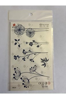 Airbrush Tattoo Zarif Çiçekler 18X11 Cm Yarı Kalıcı Hayalet Geçici Dövme Yapıştırma Dövme