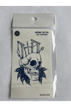 Airbrush Tattoo Kuru Kafa 11X8 Cm Yarı Kalıcı Geçici Dövme Yapıştırma Dövme