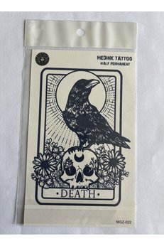 Airbrush Tattoo Karga 18X11 Cm Yarı Kalıcı Hayalet Geçici Dövme Yapıştırma Dövme