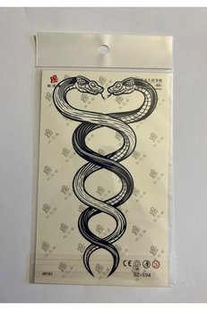 Airbrush Tattoo Yılan 18X11 Cm 1 Ay Kalıcı Geçici Dövme Yapıştırma Dövme