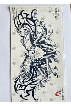 Airbrush Tattoo Büyük Boy Bel Göğüs Sırt İçin 28X15 Cm Gzxt-023 Yarı Kalıcı Geçici Dövme