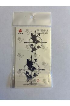 Airbrush Tattoo Pusula Dünya Minimal Yarı Kalıcı Hayalet Geçici Dövme Yapıştırma Dövme